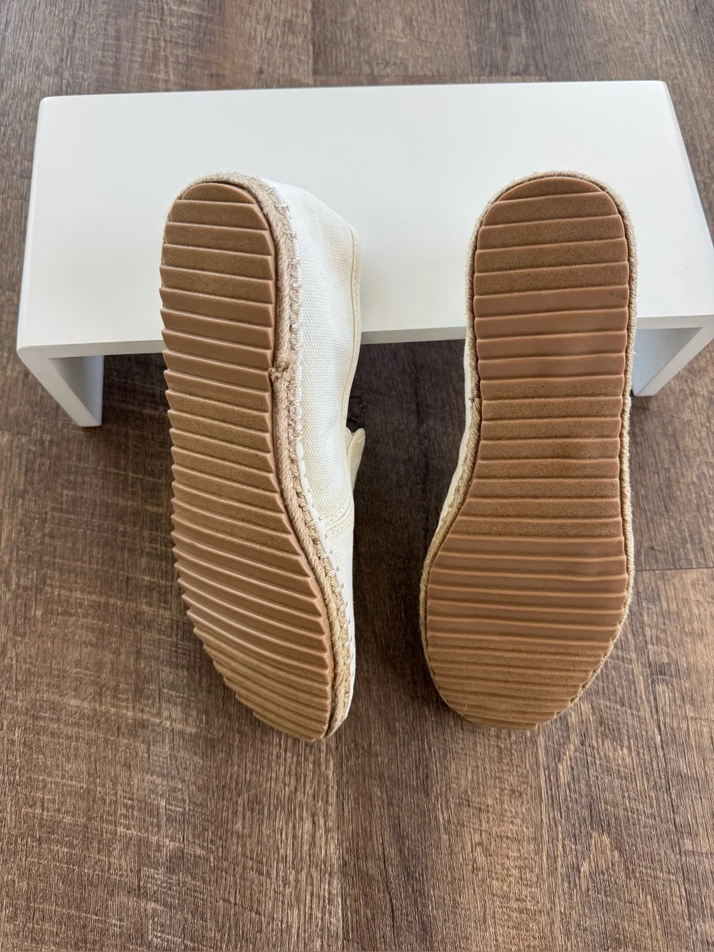 NWOT TOM’s White Rope Espadrille Slip-Ons. Size 9 *** New - never worn ***